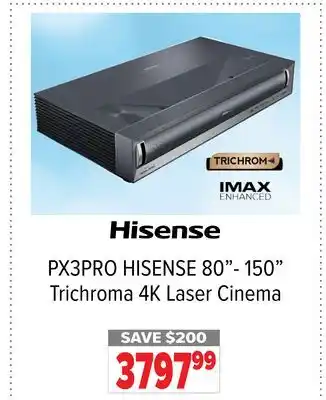 2001 Audio Video HISENSE 80-150 Trichroma 4K Laser Cinema offer