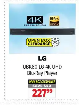 2001 Audio Video LG 4K UHD Blu-Ray Player offer