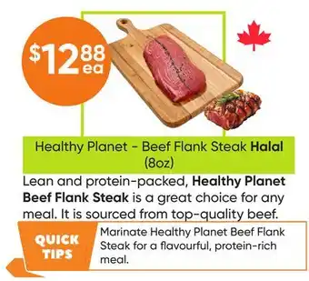 Healthy Planet Healthy Planet Beef Flank Steak Halal offer