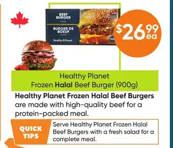 Healthy Planet Healthy Planet Frozen Halal Beef Burger offer