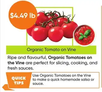 Healthy Planet Tomatoes on the Vine offer