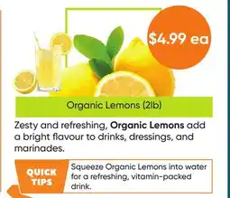 Healthy Planet Organic Lemons offer