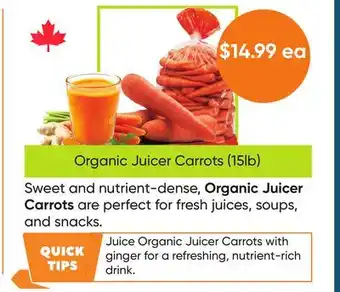 Healthy Planet Organic Juicer Carrots offer