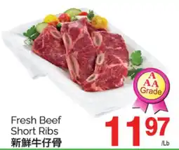 T&T Supermarket FRESH BEEF SHORT RIBS offer