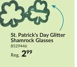 Party City Amscan Shamrock Glitter Wearable Glasses, Green, One Size, for St. Patrick's Day offer