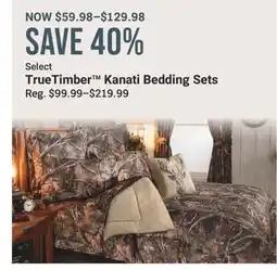 Cabela's Select TrueTimber Kanati Bedding Sets offer