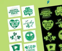 Party City Amscan St. Patrick's Day Glow Foil Tattoos offer