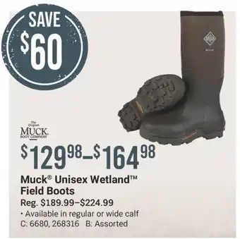 Cabela's Muck Unisex Wetland Field Boots offer