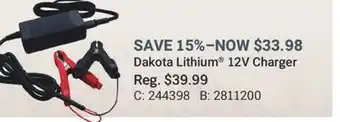 Cabela's Dakota Lithium 12V Charger offer