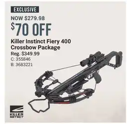 Cabela's Killer Instinct Fiery 400 Crossbow Package offer