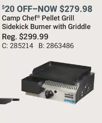 Cabela's Camp Chef Pellet Grill Sidekick Burner with Griddle offer