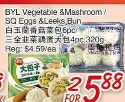 Foody Mart BYL Vegetable & Mashroom/SQ Eggs & Leeks Bun offer