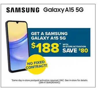 Visions Electronics SAMSUNG GALAXY A15 5G offer