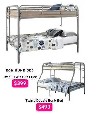 The Sleep Factory IRON BUNK BED offer