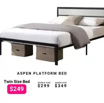 The Sleep Factory ASPEN PLATFORM Twin Size Bed offer