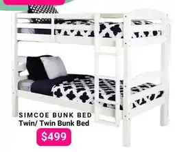 The Sleep Factory SIMCOE Twin/ Twin Bunk Bed offer