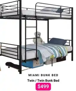 The Sleep Factory MIAMI Twin / Twin Bunk Bed offer