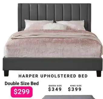 The Sleep Factory HARPER UPHOLSTERED Double Size Bed offer