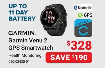 Visions Electronics Garmin Venu 2 GPS Smartwatch offer