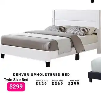 The Sleep Factory DENVER UPHOLSTERED Twin Size Bed offer