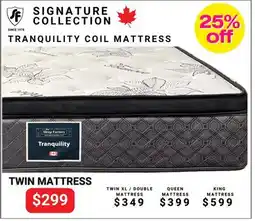 The Sleep Factory SIGNATURE COLLECTION TRANQUILITY COIL TWIN MATTRESS offer