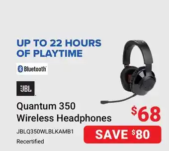 Visions Electronics Quantum 350 Wireless Headphones offer