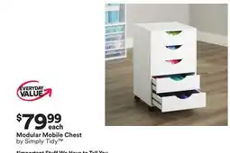 Michaels Modular Mobile Chest by Simply Tidy offer