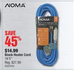 PartSource Noma Block Heater Cord offer