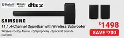 Visions Electronics Samsung 11.1.4-Channel Soundbar with Wireless Subwoofer offer