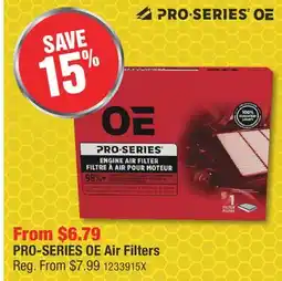 PartSource PRO-SERIES OE Air Filters offer