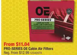 PartSource PRO-SERIES OE Cabin Air Filters offer