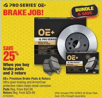 PartSource OE+ Premium Brake Pads & Rotors offer