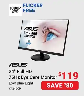 Visions Electronics 24 Full HD 75Hz Eye Care Monitor offer