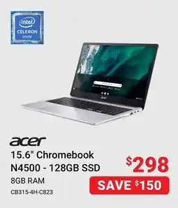 Visions Electronics Acer 15.6 Chromebook N4500 - 128GB SSD offer