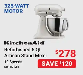 Visions Electronics Refurbished 5 Qt. Artisan Stand Mixer offer