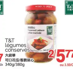 T&T Supermarket T&T LEGUMES CONSERVES, 340G/380g offer