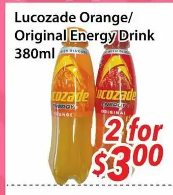 Bestco Food Mart Lucozade Orange/Original Energy Drink offer