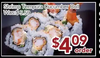 Ample Food Market Shrimp Tempura Cucumber Roll offer