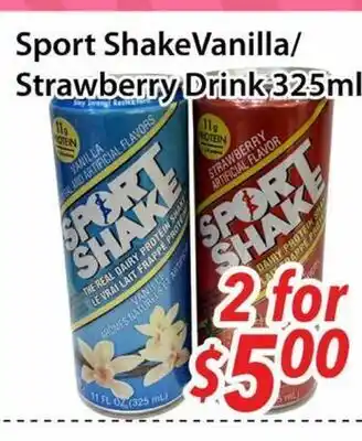 Bestco Food Mart Sport Shake Vanilla/Strawberry Drink offer