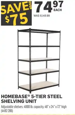 Co-op Homebase 5-tier steel shelving unit offer