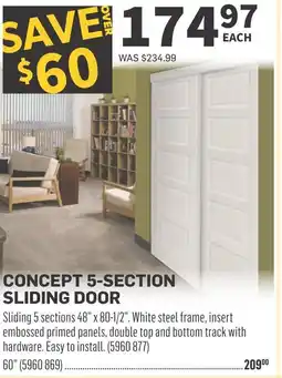 Co-op Concept 5-section sliding door offer