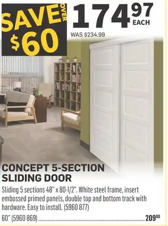 Co-op Concept 5-section sliding door offer