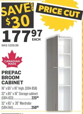 Co-op Prepac broom cabinet offer