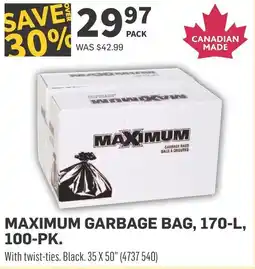 Co-op Maximum garbage bag offer