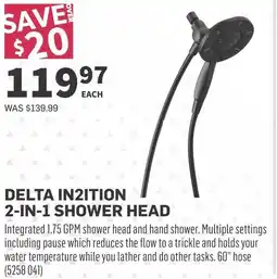 Co-op Delta in2ition 2-in-1 shower head offer