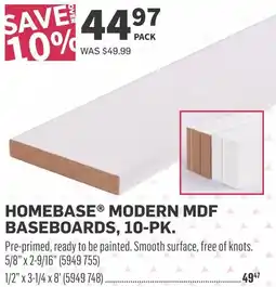 Co-op Homebase modern mdf baseboards offer