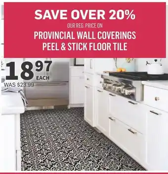 Co-op Provincial wall coverings peel & stick floor tile offer