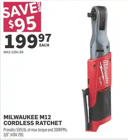 Co-op Milwaukee m12 cordless ratchet offer