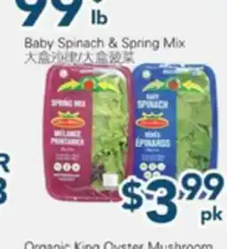 Oceans Fresh Food Market Baby Spinach & Spring & Spring Mix offer