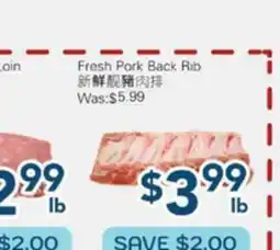 Oceans Fresh Food Market Fresh Pork Back Rib offer